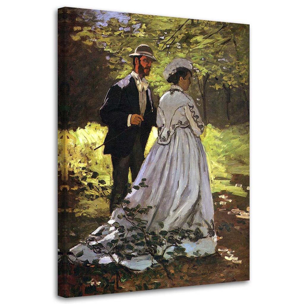 Canvas Print, Bazille and Camille - C. Monet Reproduction