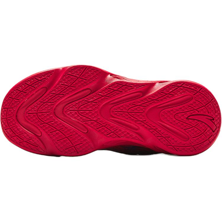 Anta Kids Red Flame Round Toe Comfortable Lightweight Shock Absorbing Low Top Running Shoes Kids Running Shoes Black A12439912-4