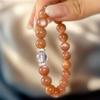 Exquisite Natural Orange Moonstone & Sunstone Peach Blossom Crystal Bracelet for Girlfriend