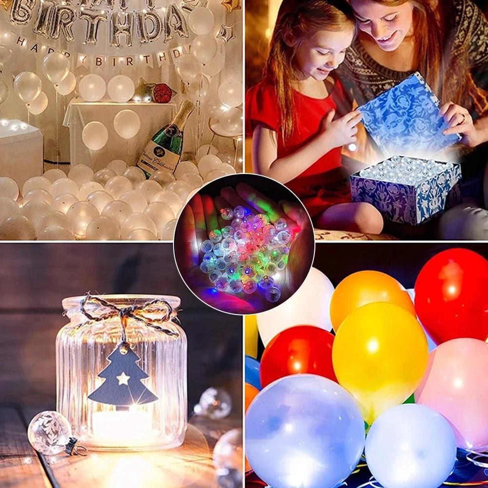 50 PZ Luci LED per Palloncini Piccole Luci a Sfera per Palloncini Mini Pallina Rotonda a LED per Bar Lanterna Decorazioni per Feste di Natale Matrimonio
