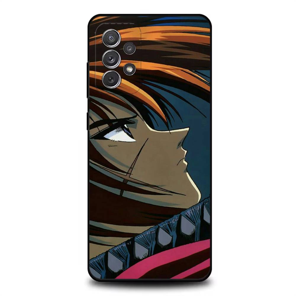 Anime R-Rurouni K-Kenshin Phone Case For Samsung S 25,24,23,22,30,21,10,9,Ultra,Plus,Lite,FE,4,5G Black Soft Case