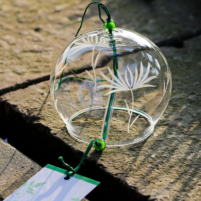 Cherry Blossom Glass Wind Chime - DIY Transparent Hanging Ornament