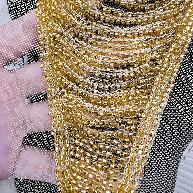1Pcs Lace Tassel Sequin Patch DIY Sewing Applique Wedding Dress Back Decoration Stage Performance Clothing Coat Accessories