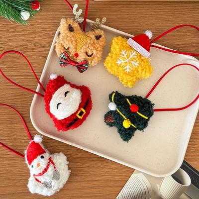 1Pieces Christmas Tree Pendant Plush Toys Santa Claus Christmas Tree Camera Pendant Room Backpack Decoration Outdoor Gadgets