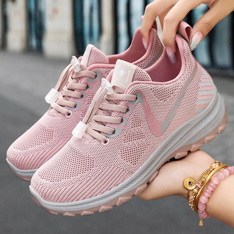 Shoes for Women's Summer New Travel Shoes Breathable Comfortable Middle-aged and Elderly Walking Shoes Soft Sole Running Shoes Outdoor Sports Shoes