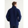 Men's Ecru Loose Fit Stand-up Collar Jacquard Soft Touch Fleece Sweatshirt