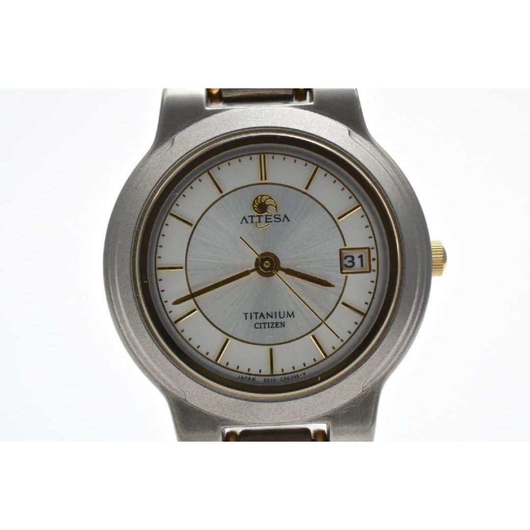 Used CITIZEN Atessa Working Titanium 6100-G12439 Quartz Watch