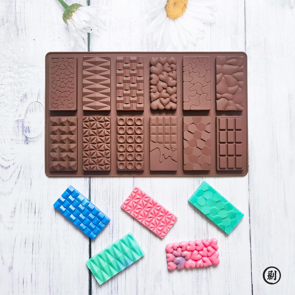 New Silicone Chocolate Mold 12 Cavity Break Apart Protein Candy Mould 3D DIY Biscuit Baking Tools Cake Decorating Mold