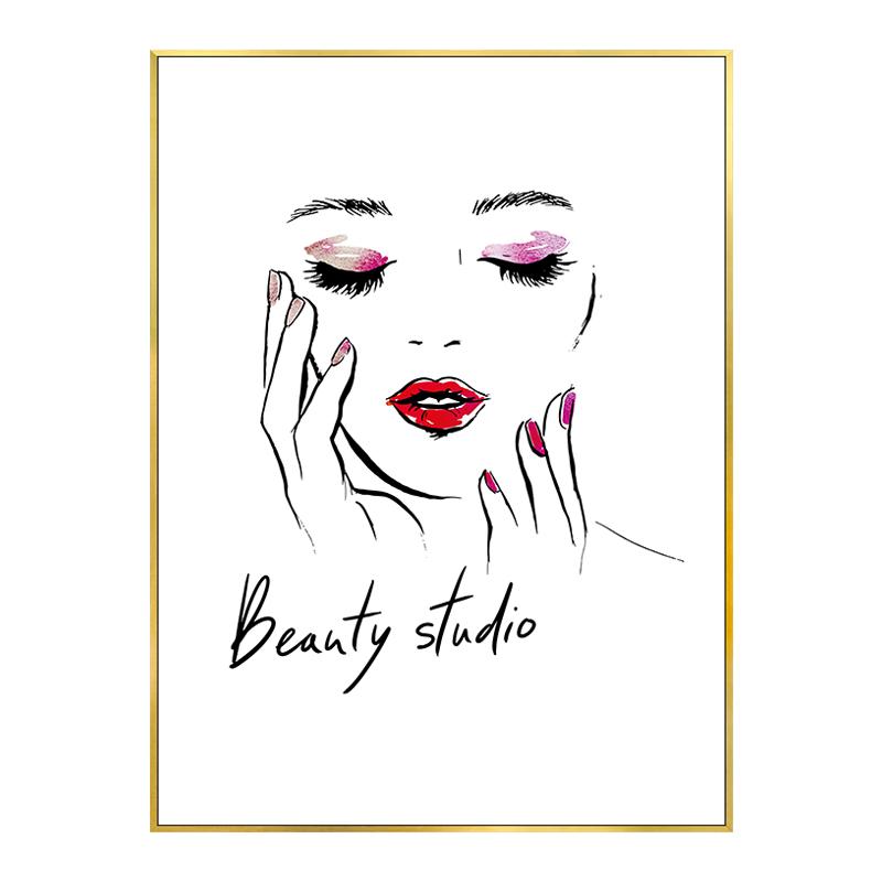 

Маникюрный салон Модный женский плакат Институт красоты Декоративные картины Холст Настенные картины Скандинавская девушка Спальня Домашний декор 21x30cm No Framed