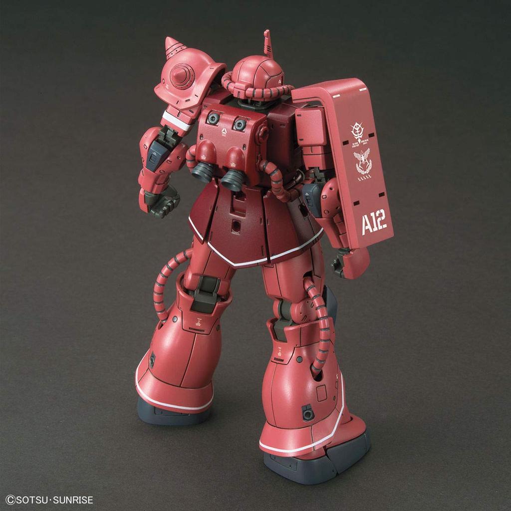 HG Mobile Suit Gundam THE ORIGIN Chars Zaku II Roter Komet Version. Vorgefärbtes Kunststoffmodell im Maßstab 1:144