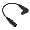 XLR Microphone Extension Cable Adapter 90 Degree XLR Female to Straight XLR Male Cable Adapter for Speaker Recording