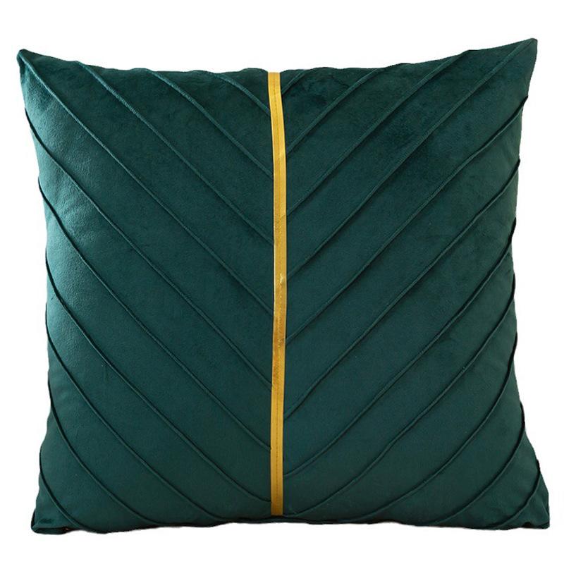 Household Flannel Pillow Cover Cojines Simple Pure Color Sofa Splicing Pillowcase Dutch Velvet Cushion Covers 45X45 Home Decor