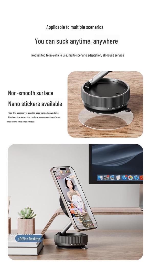 360° Rotating Magnetic Car Mount & Wireless Charger for New Apple Models