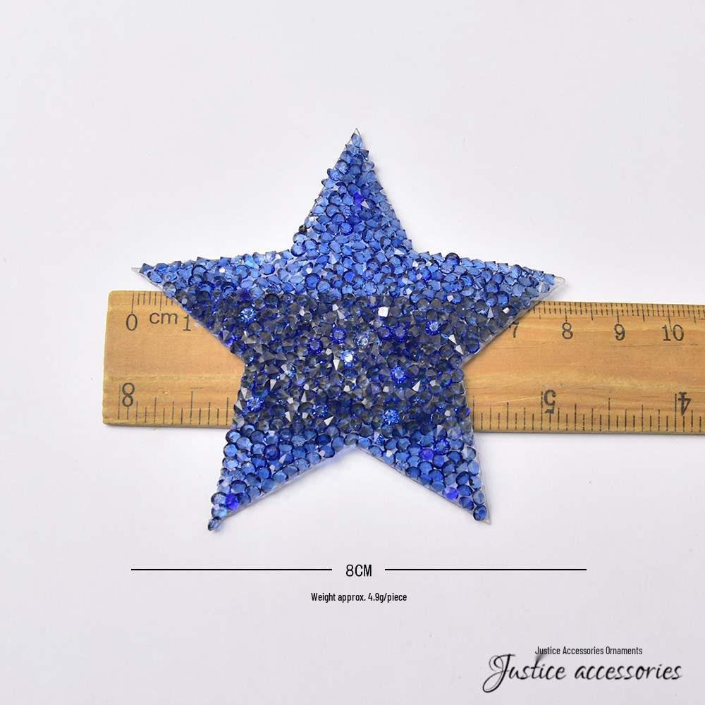 Five-Pointed Star Rhinestone Resin Patch for Shoes and Clothing
