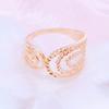 Lila Gold Farbe Gold Hohl Auto Blume Ring Großzügig Mode High-End Roségold plattiert Glänzend Damenring