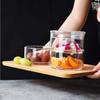 Bamboo Cover Fresh Salad Bowl Lid Airtight Snack Bin Elegant Stacking Tea Jars  Candy
