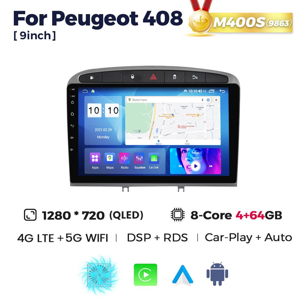 Android Car Radio For Peugeot 408 2012-2020 308 308SW 2007-2015 2DIN Multimedia Video Player GPS Navigation BT Stereo Head Unit