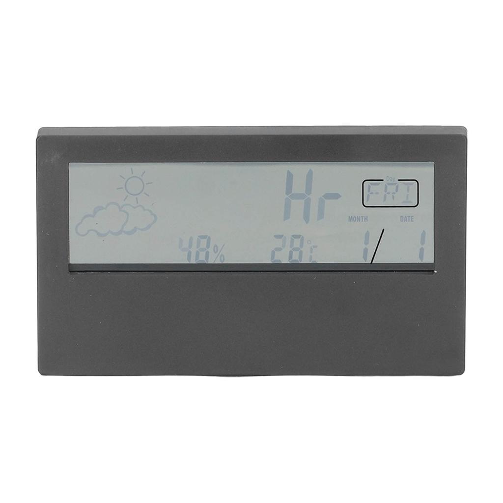 LCD Alarm Clock Transparent Multifunctional Large Screen Display Battery Powered Digital Alarm