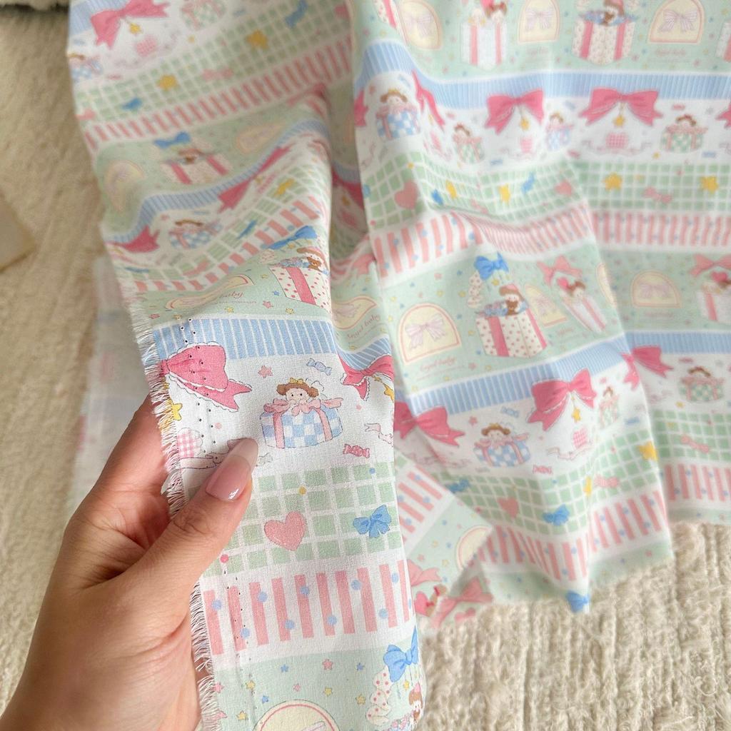 100% Хлопок Рождественский Котенок Пэчворк Ткань для Женской и Детской Домашней Одежды DIY