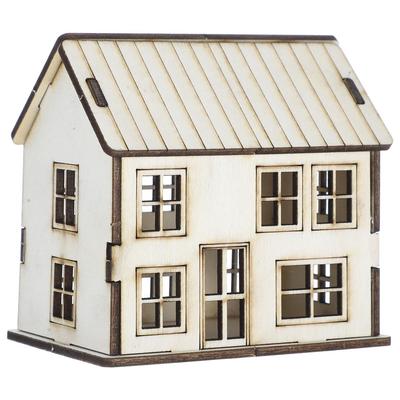 UPKOCH Miniature House Wooden House Architectural Model Assembly Kit DIY Diorama Scenery Parts Dollhouse Structure Miniature Garden Railway Model