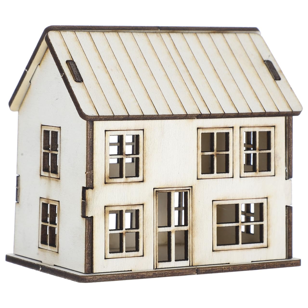 UPKOCH Miniature House Wooden House Architectural Model Assembly Kit DIY Diorama Scenery Parts Dollhouse Structure Miniature Garden Railway Model