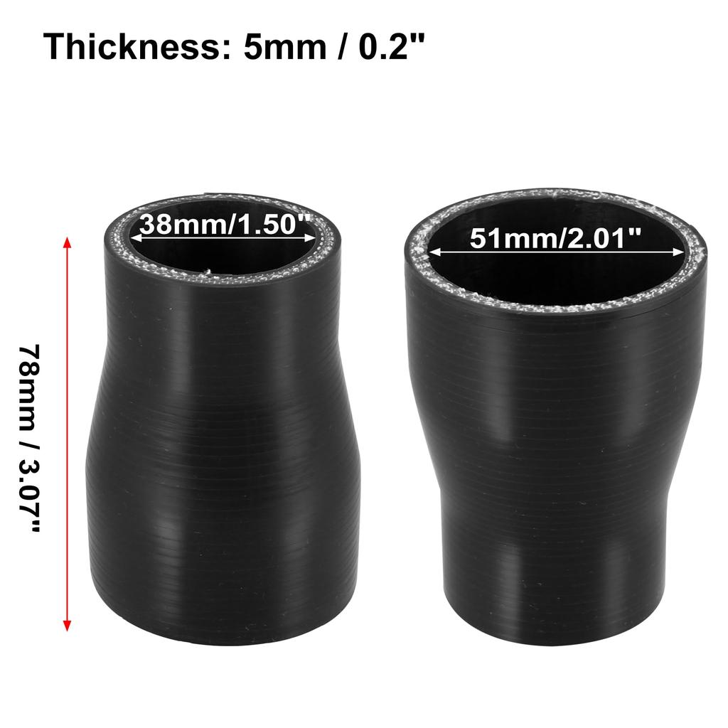 X AUTOHAUX Silicone Hose, Straight, Different Diameter, Silicone Hose, Silicone Pipe, Radiator Hose, Inner