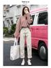 2021 Korean-Style High-Waisted Cropped Straight-Leg Jeans: Slimming, Versatile, Loose, Casual Wide-Leg Pants for Women