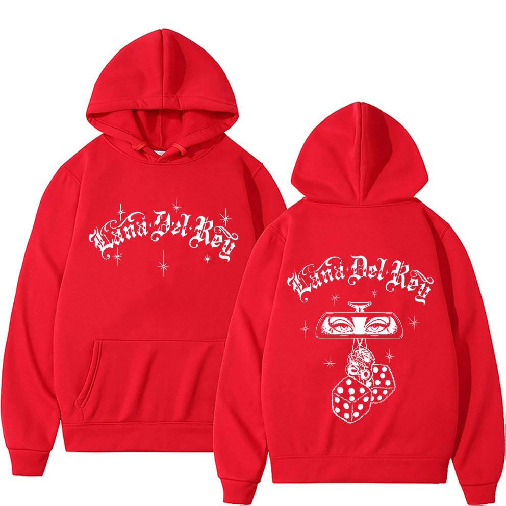 Singer Lana Del Rey 2023 Tour Print Pullover Hoodies Women Fashion Hip Hop Hoodie Winter Aesthetic Long Sleeve Sweatshirts