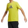 Adidas Alphabet Logo Print Crew Neck T-Shirt Men Tops Yellow HE9938