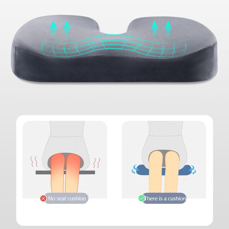 Memory Cotton Office Chair Seat Cushion Ventilation Ergonomic Seat Hips Support Cushion Pillow Tailbone Pain Relief Buttock Pads