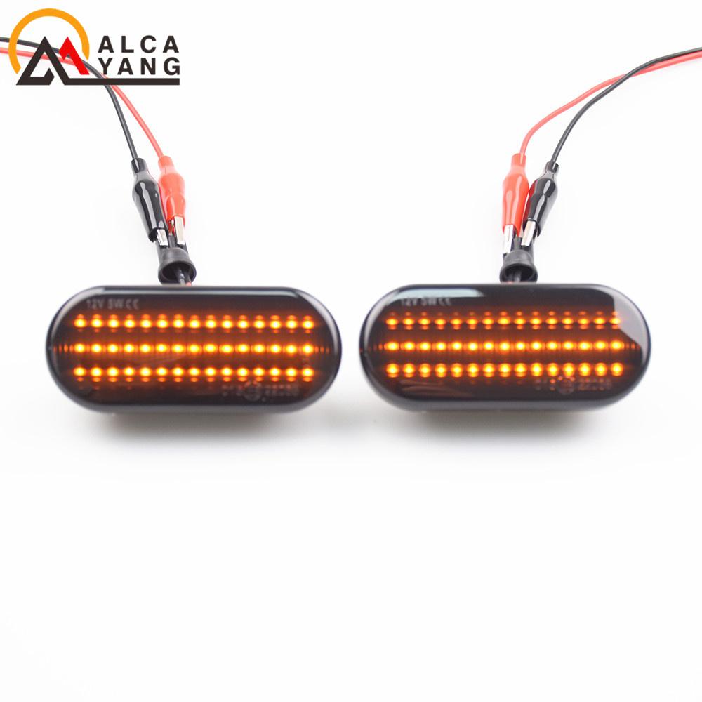 2X LED Dynamic Side Marker Turn Signal Light Indicator for VW Bora Golf 3 4 MK4 Jette Lupo Passat Z2 3BG Polo SB6 SEAT Ibiza T5