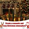 LED Christmas Tree Flameless Taper Candles Waxy Flameless Taper Candles Flickering Window Candle for Christmas Decor