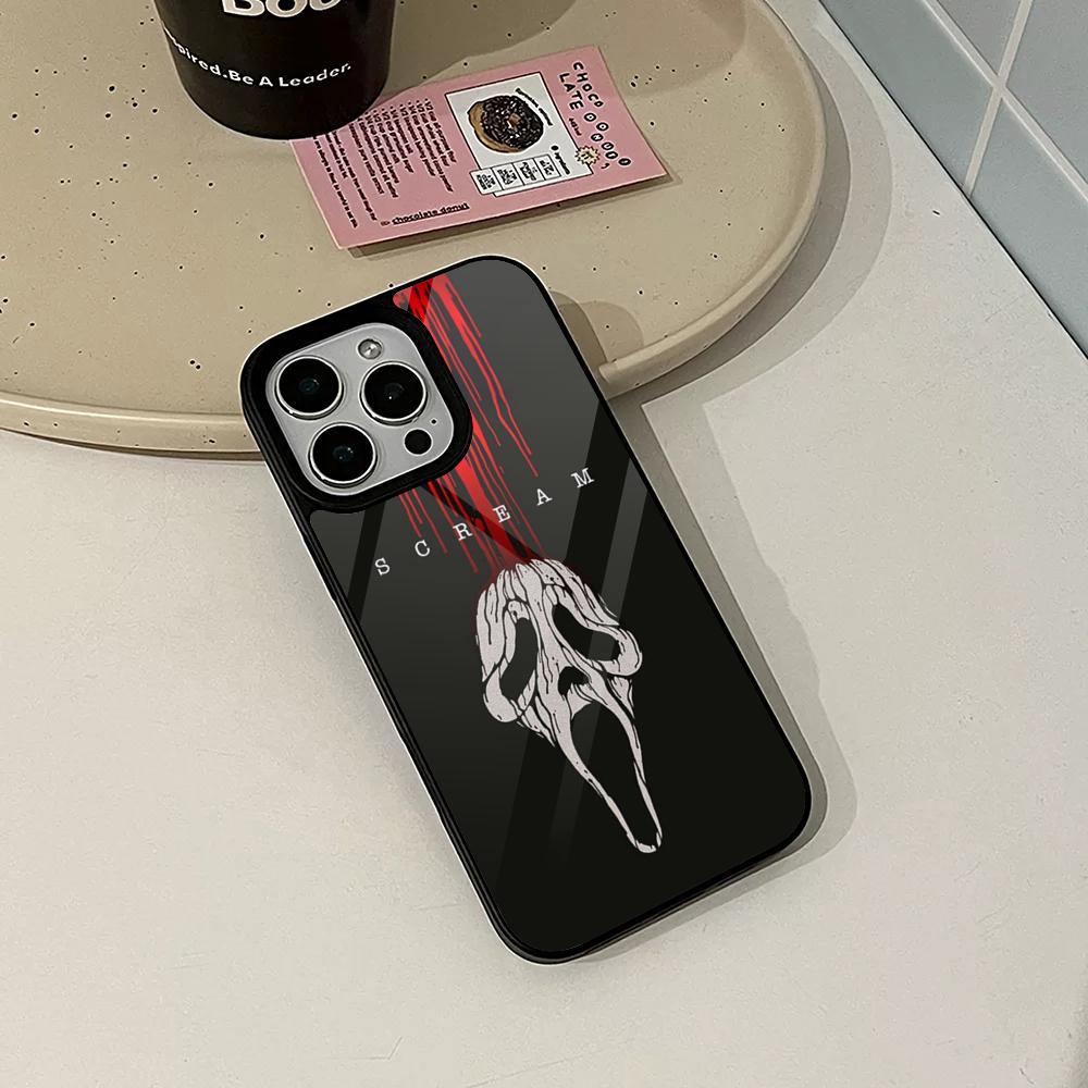 Halloween S-screams Phone Case for Iphone 17 16 15 14 Air 13 12 11 Pro Max Mini Plus Fundas Shell PC+TPU Cover