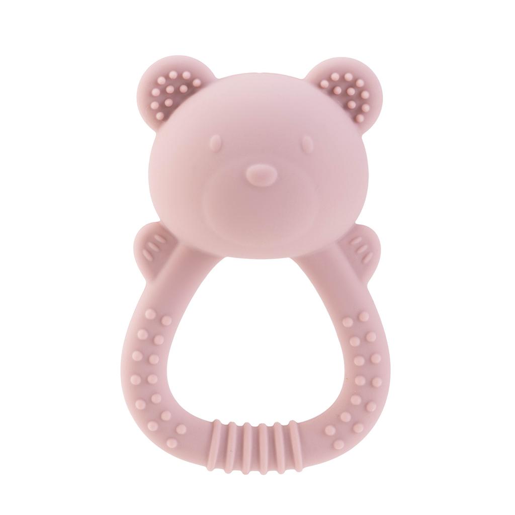 Color Kids 1PCS Silicone Baby Teether Toy BPA Free Chewing Ring Rattle Safe Teething Infant Soothing Gums Baby Shower Gift
