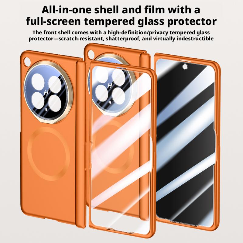 Matte Skin-Friendly Case For Oppo Find N6 Magnetic Folding Hinge Lens Holder All Inclusive Shockproof Case Cover