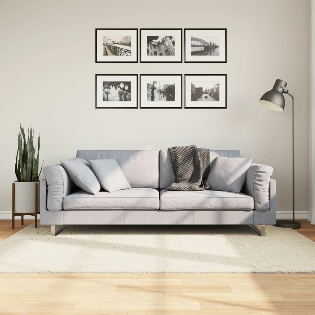 Oviedo Short Pile Rug Beige 140 X 200 Cm