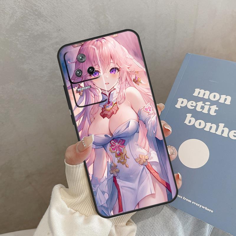 Genshin Impact Yae Miko Case For Xiaomi 15 14 Ultra 13T 14T 15T Pro 17 Pro Max POCO X7 Pro X5 X6 F5 F6 F7 F8 Cover