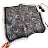 Cross Border New Retro Art Paisley Herringbone Velvet 70 Square Scarf Women's Spring Autumn Temperament Korean Version Versatile