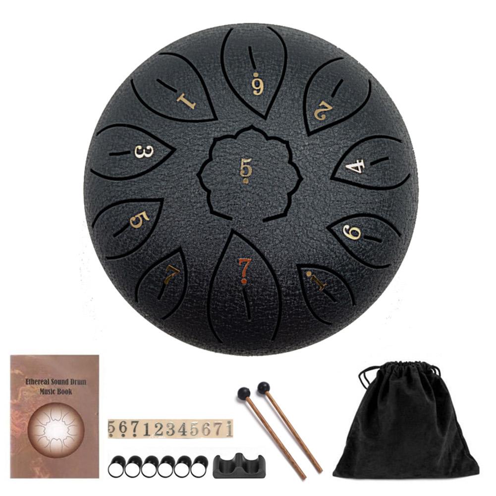 Steel Tongue Drum 6 Inch 11 Notes G Tone Ethereal Drum Music Drum Yoga Meditation Percussion instrument With Tuning Kit