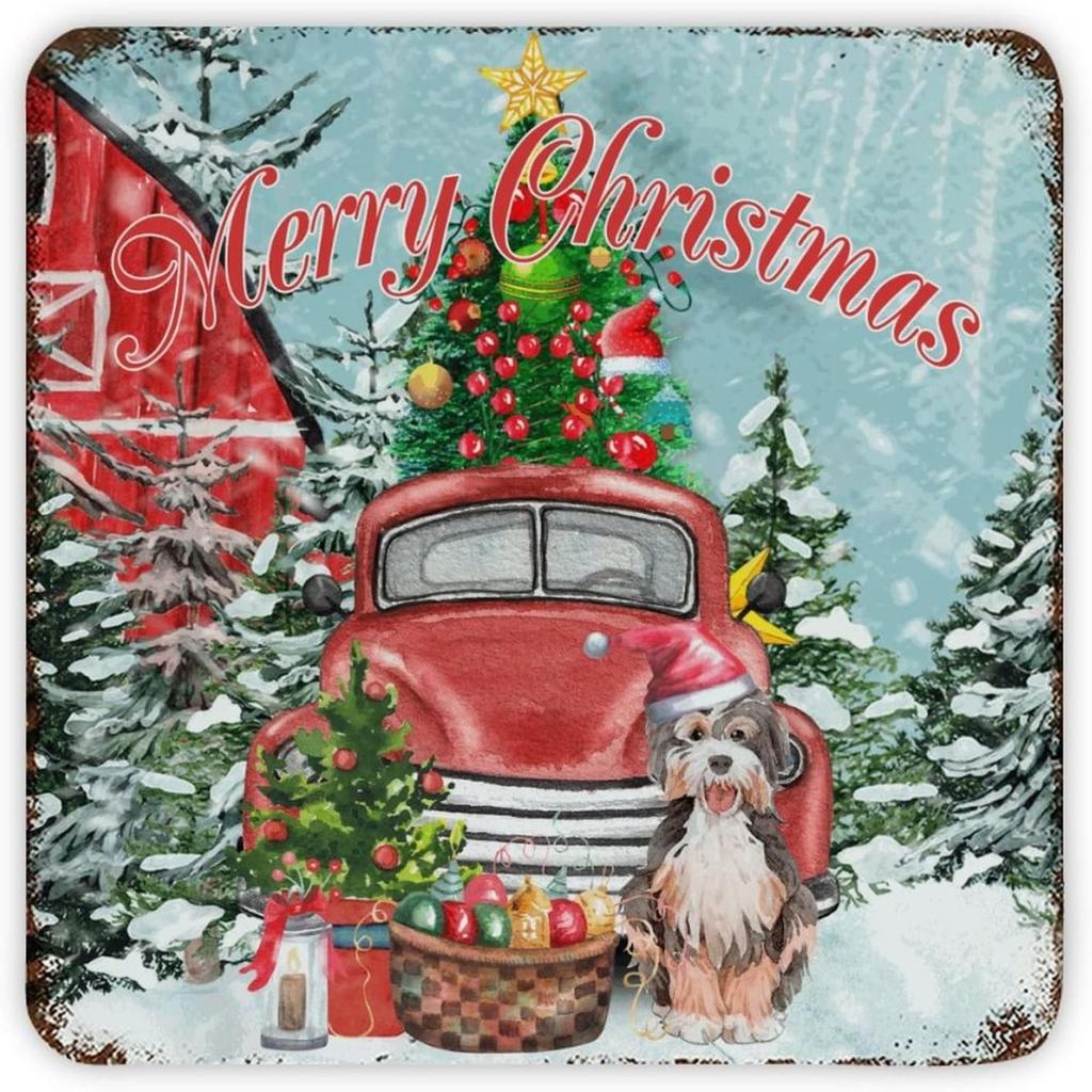 Christmas Metal Wall Art for Home Living Room Kitchen Decor