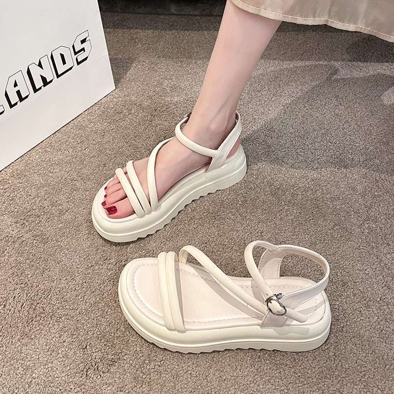 Roman Sandals Women's Summer 2025 New Casual Versatile Thick-soled Soft-soled Pregnant Women's Beach Women's Shoes