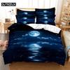 3D Digital Printing Fashion Design Starry Night Bedding, Queen Size Duvet Cover Set