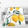 Handbemalte gelbe Zitrone Aquarell Decke Leichte Flanell Überwurfdecke für Zuhause Schlafzimmer Outdoor Decken Tagesdecke Steppdecke