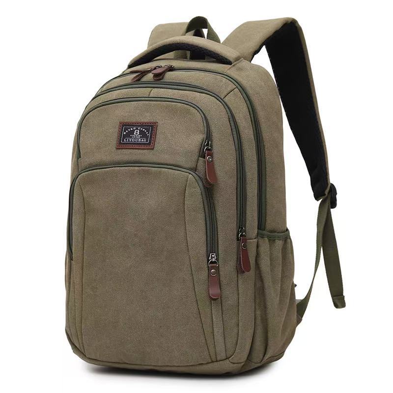 New Backpack Commuter Backpack Men's Canvas Bag Large Computer Bag Large Capacity Rucksack Travel Bag School Bag