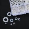 250/500PCS Plastic Sealing Ring White Black Flat Gasket Set New Flat Washer Kit  for Screw Bolt