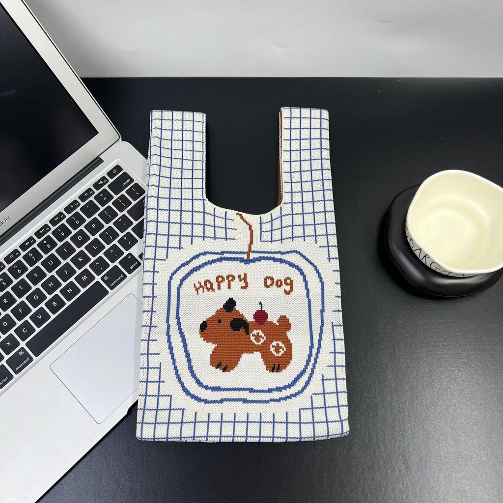 National Style 2025 Red Knitted Holiday Handbag Gift for New Year Newlyweds