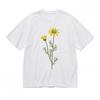 Women's Comfortable Classic T-Shirt Mens Womens Tees Top Minimalist Yellow Floral 100% Cotton Tee USA