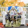 1pc Fairy Tail2 Theme Soft Flannel Throw Blanket - Digital Print, Polyester, Cozy for All Seasons, Perfect for Outdoor, and Travel
