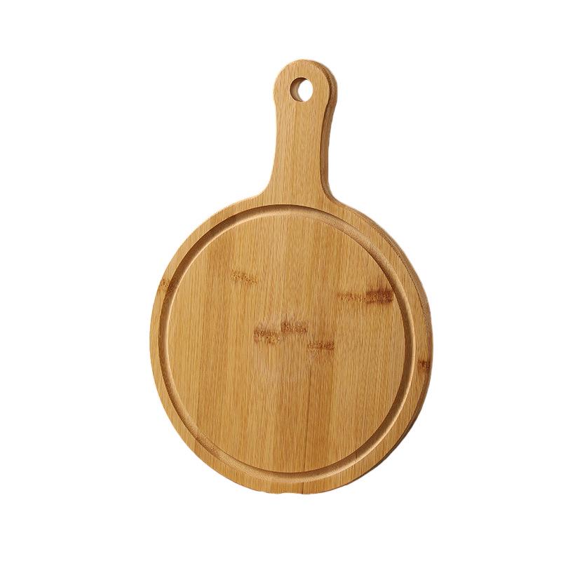 Многоцелевая бамбуковая доска для пиццы и стейка – Круглая/Квадратная тарелка для хлеба, торта и сервировки