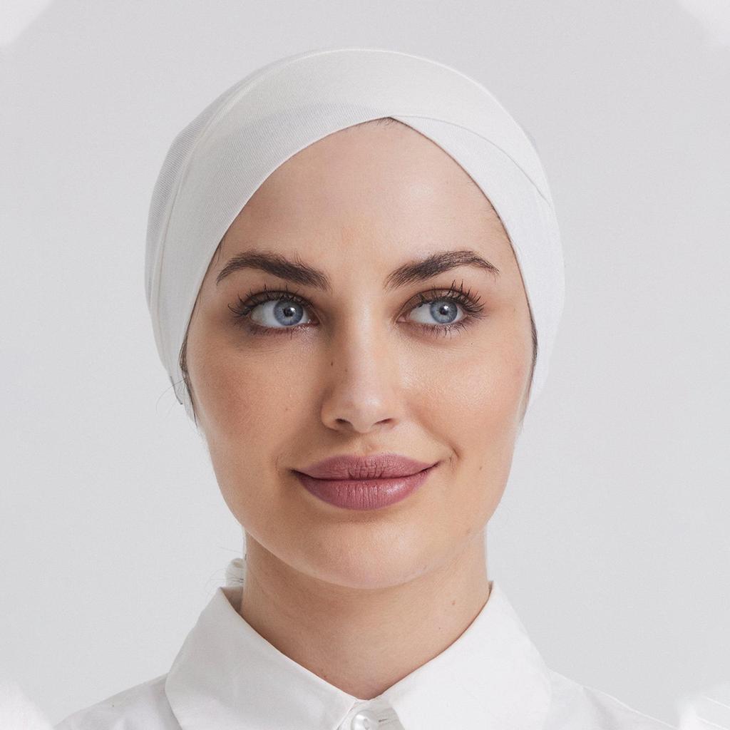 Cotton Forehead Cross Inner Cap Tie Back Muslim Under Scarf Cap Jersey Under Hijab Bonnet Femme Musulman Turbante Mujer Headband
